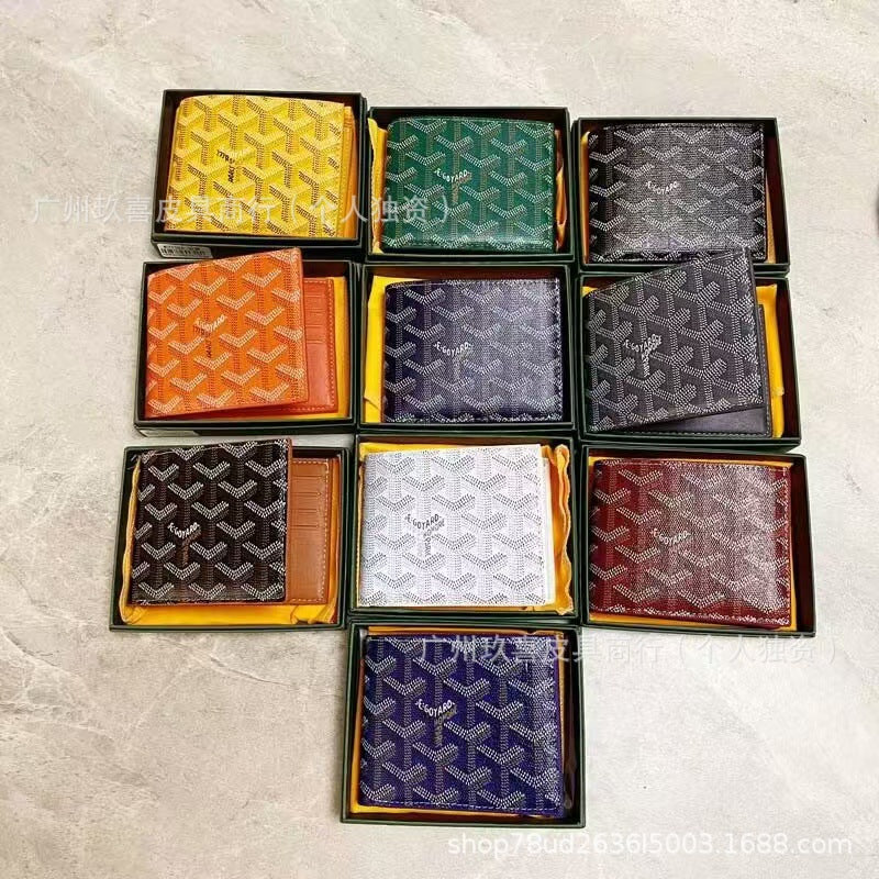 Compact Clamp-Style Leather Wallet with Coin Pocket