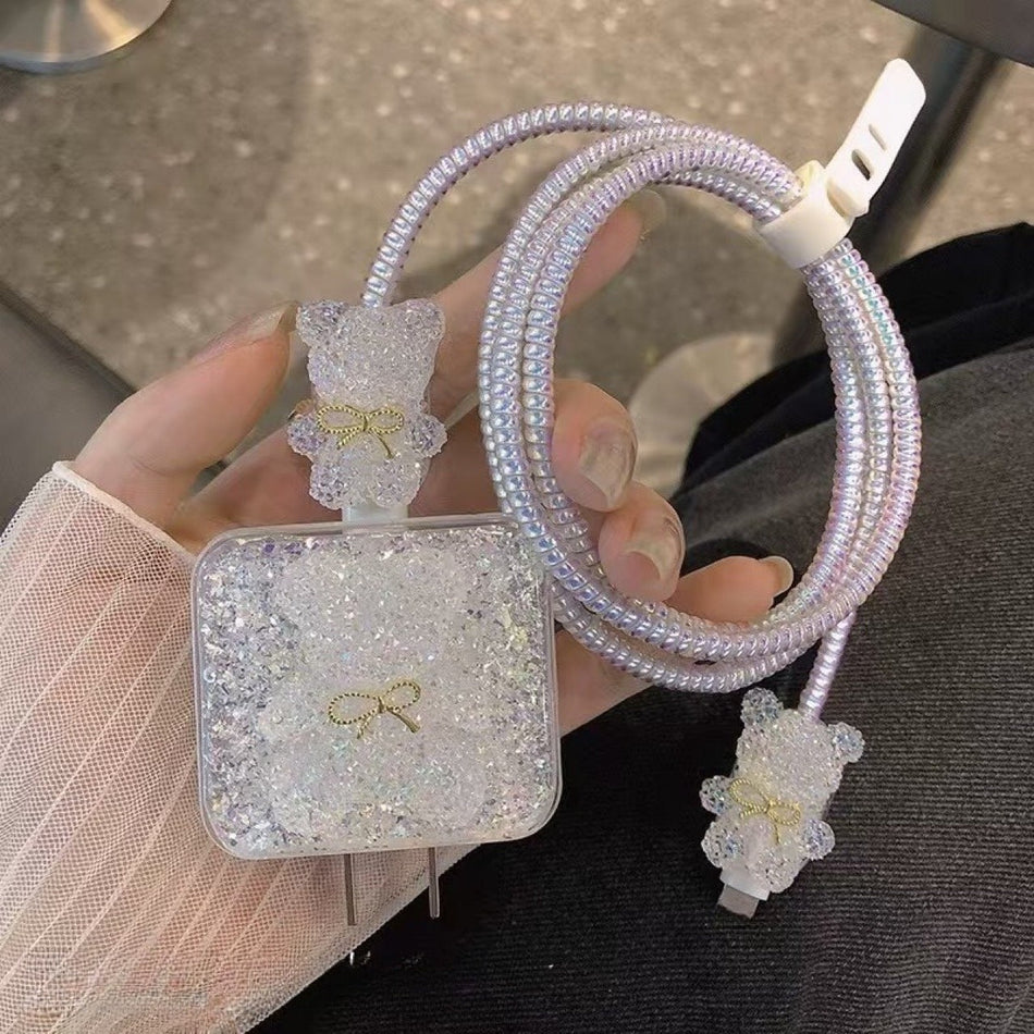 3D Bear Charger Cover – Cute 20W Apple Plug Protector