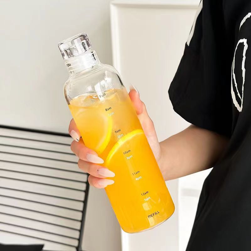 Large Capacity Transparent Water Bottle – Leak-Proof & Stylish