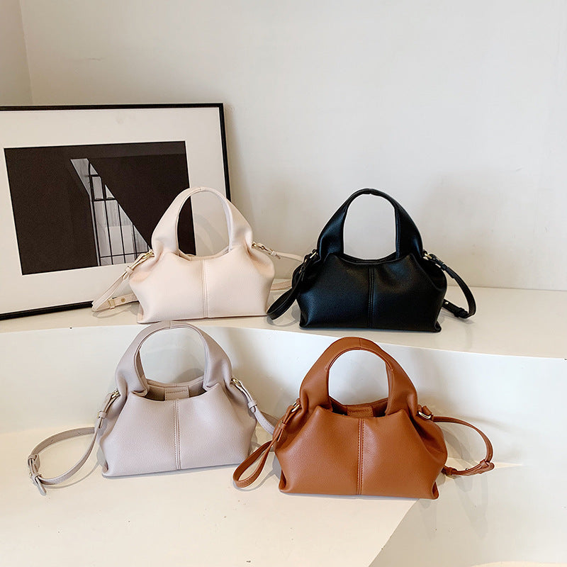Cloud Dumpling Crossbody – Trendy Pleated Shoulder Bag