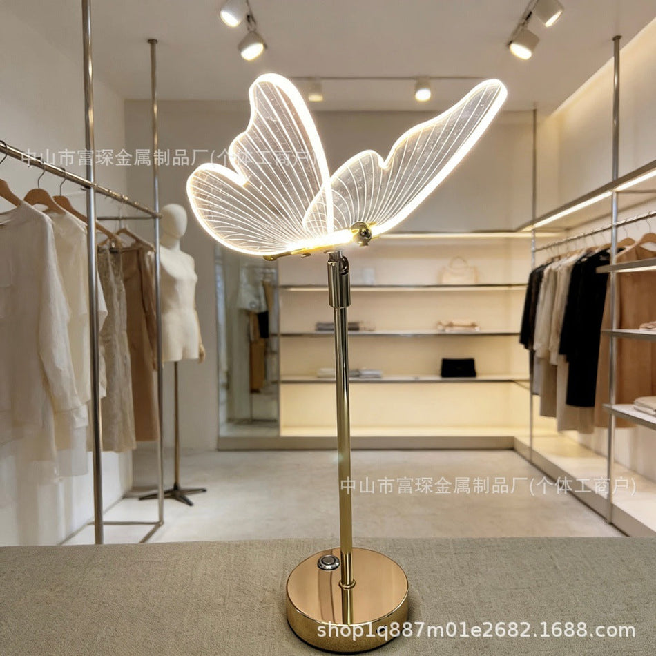 Butterfly Acrylic Table Lamp – Touch Rechargeable Night Light
