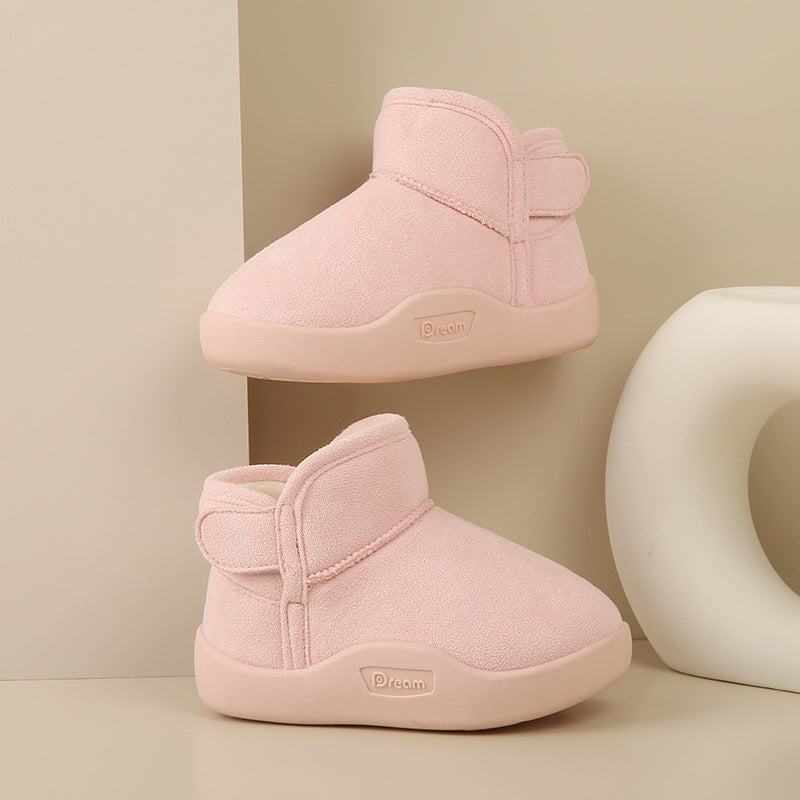 INSTOCK-Winter Kids’ Snow Boots Soft Non-Slip Fleece Toddler