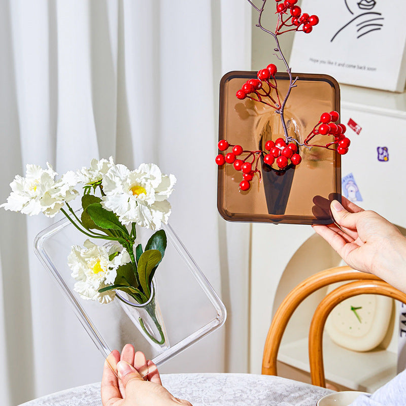 Acrylic Photo Frame Vase for Hydroponic Green Plants
