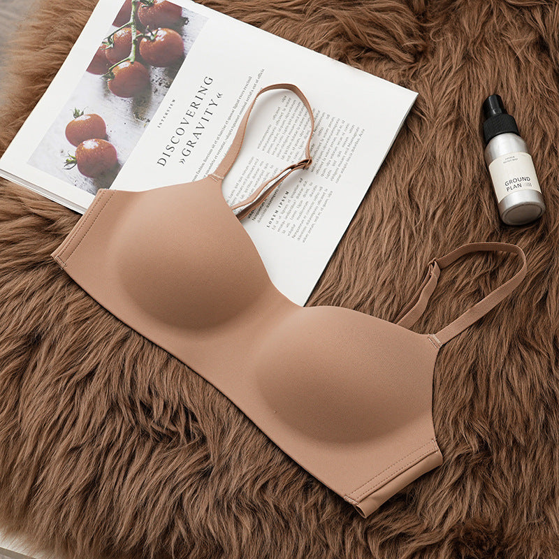 Seamless Glow Bra – Wireless Half-Cup Push-Up for Small Chest |