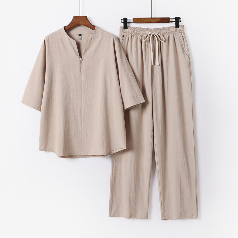 Men’s Tai Chi Training Suit Hanfu Tang Meditation Set