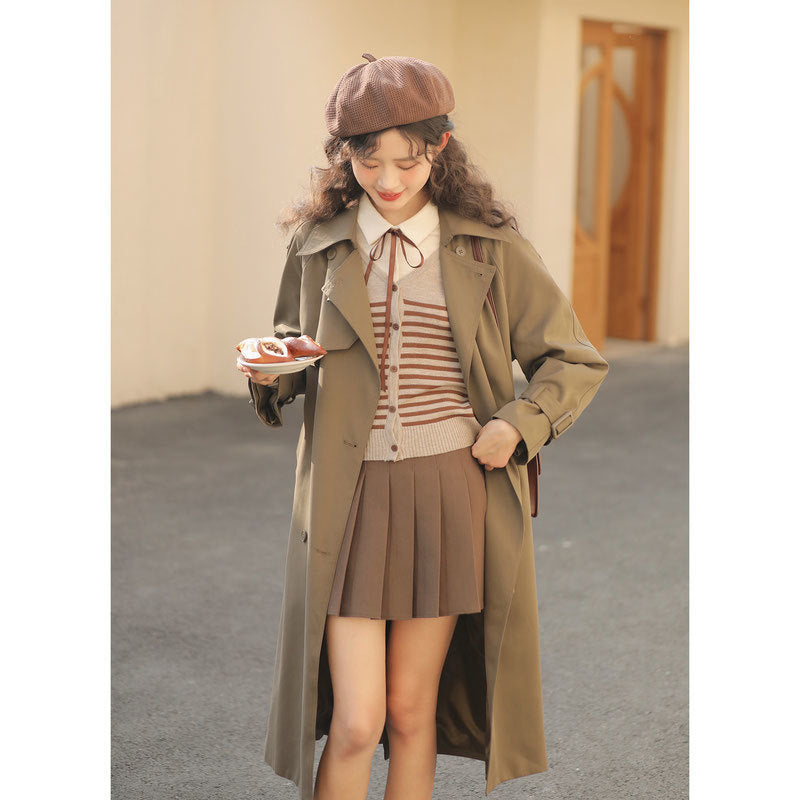 STOCK-Women’s British-Style Double-Breasted Coat
