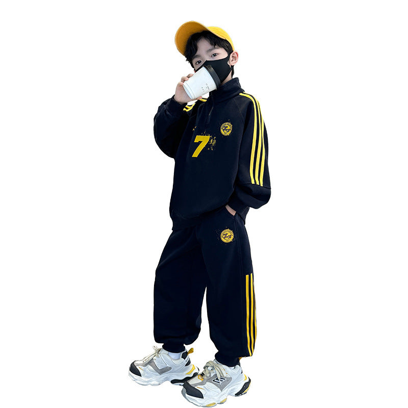 Boys Winter Fleece Sweatshirt & Pants Sports Set