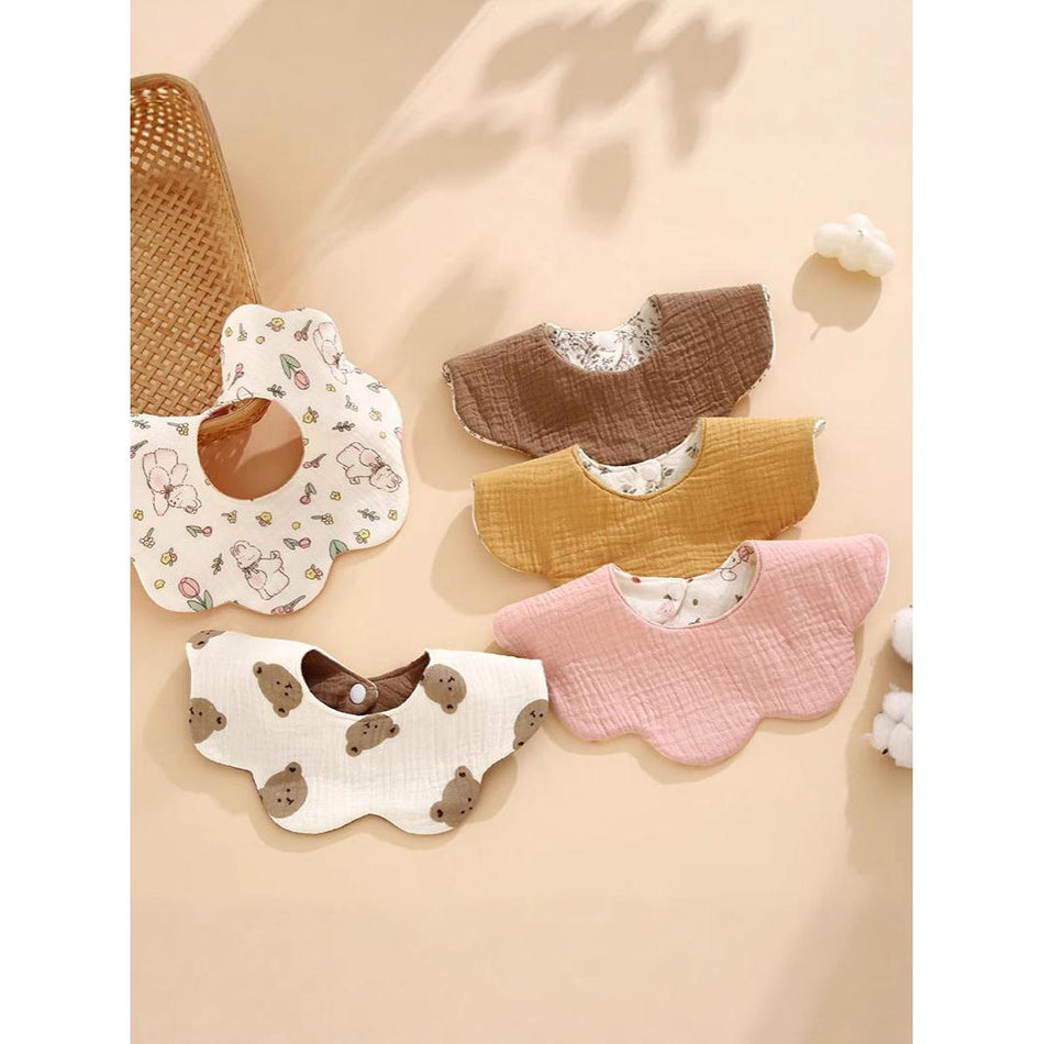 Newborn 360 Degree Cotton Gauze Waterproof Korean Bib