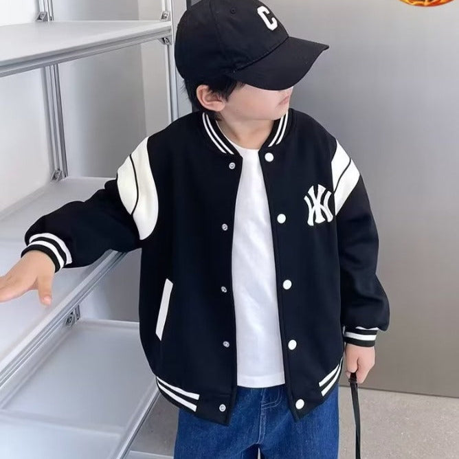Boys Baseball Jacket Kids Autumn Winter Sports Coat