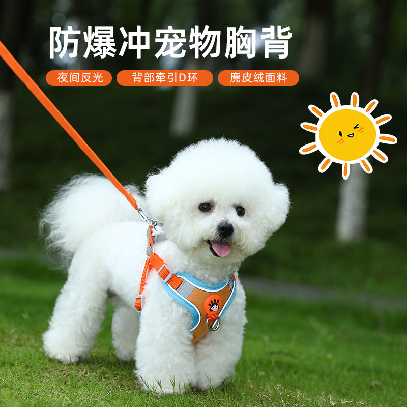 Dog Leash Vest Type Pet Small Dogs High-Leg Breathable Harness