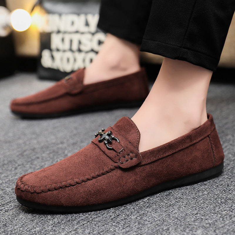 Men’s Waterproof Leather Loafers – Casual Slip-On Handmade Shoes