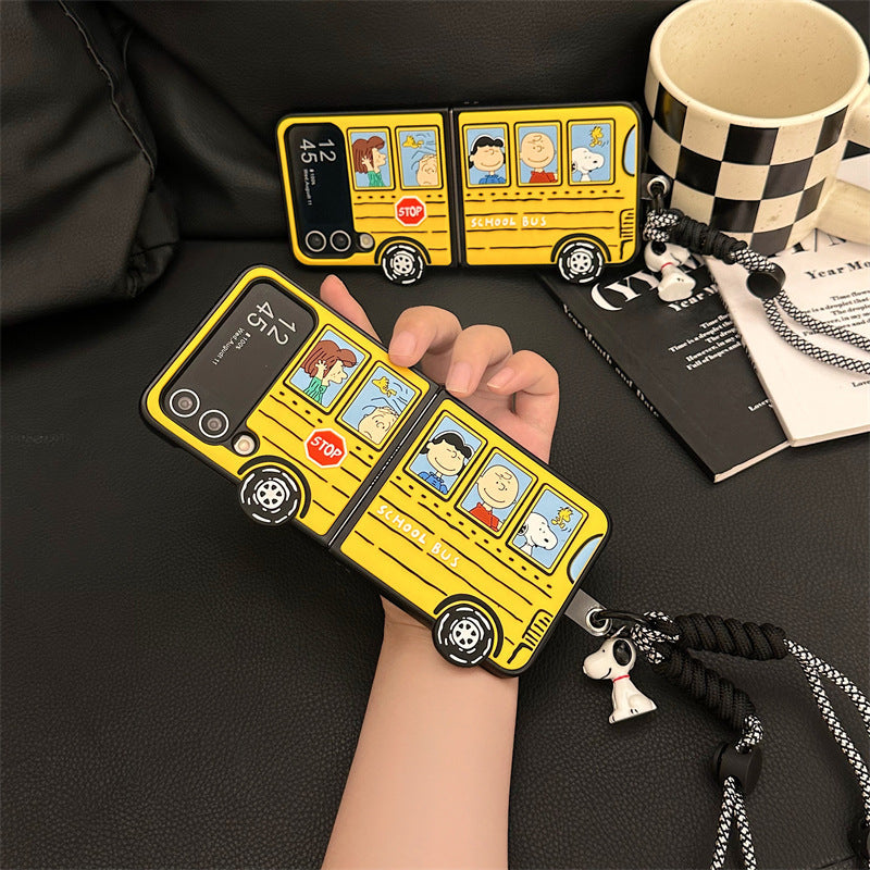 Samsung Z Flip5/6 Cartoon Bus Case – Cute Folding Cover