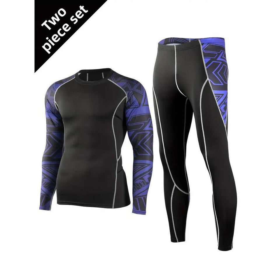 Men's Quick-Drying Breathable Long-Sleeve Top & Pants Set