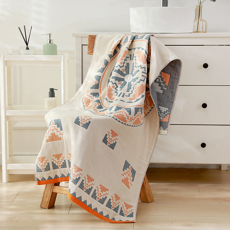 Four-Layer Gauze Cotton 70x140 Bohemia Soft Beach Towel