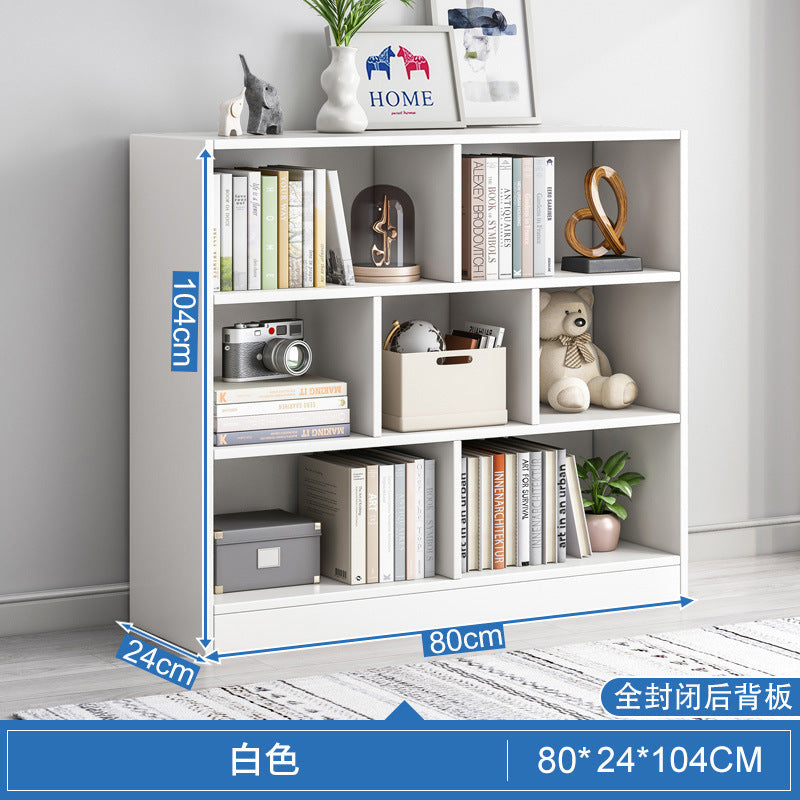 Modern Floor Bookshelf Lattice Storage Cabinet Rack