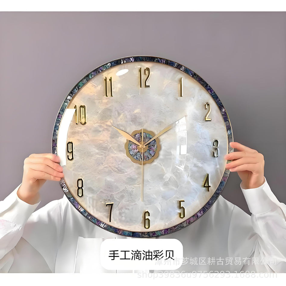 Modern Shell Wall Clock for Living Room 2025