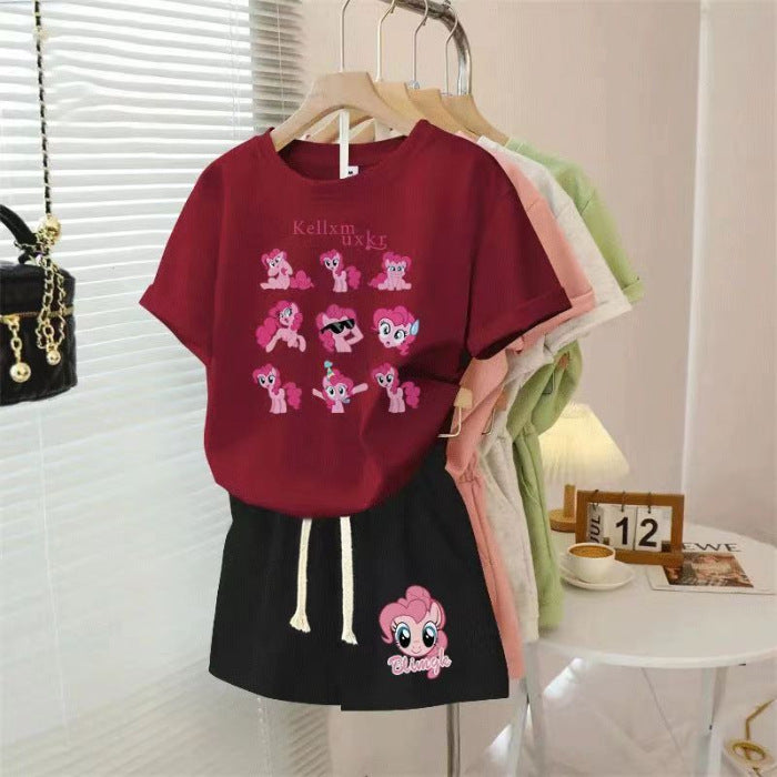 Girls Cartoon Sports Shorts Summer Set – Baby & Children's Outfits – Image 11