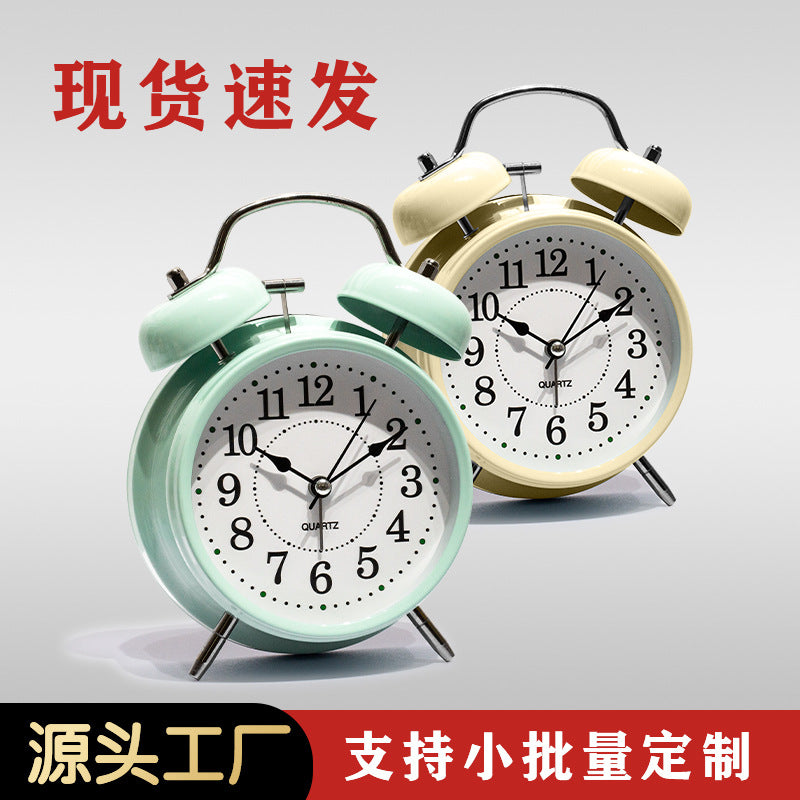 Children’s Metal Cartoon Luminous Desk Alarm Clock