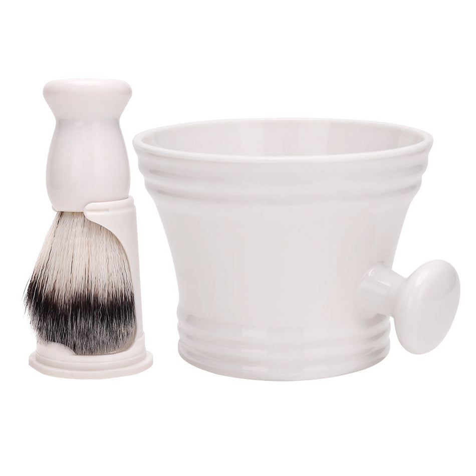 Men’s Shaving Foam Bowl Set | 3-Piece Beard Brush Kit