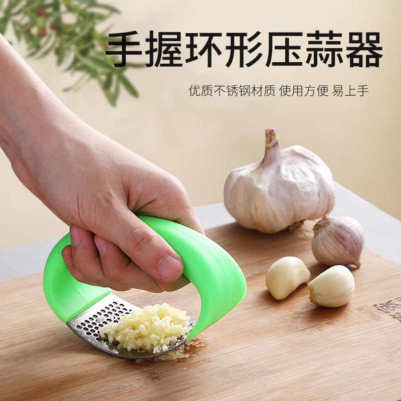 Stainless Steel Handheld Garlic & Ginger Press