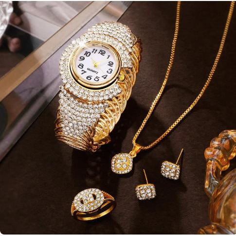 Luxury Rhinestone Watch Set for Women – Elegant & Stylish