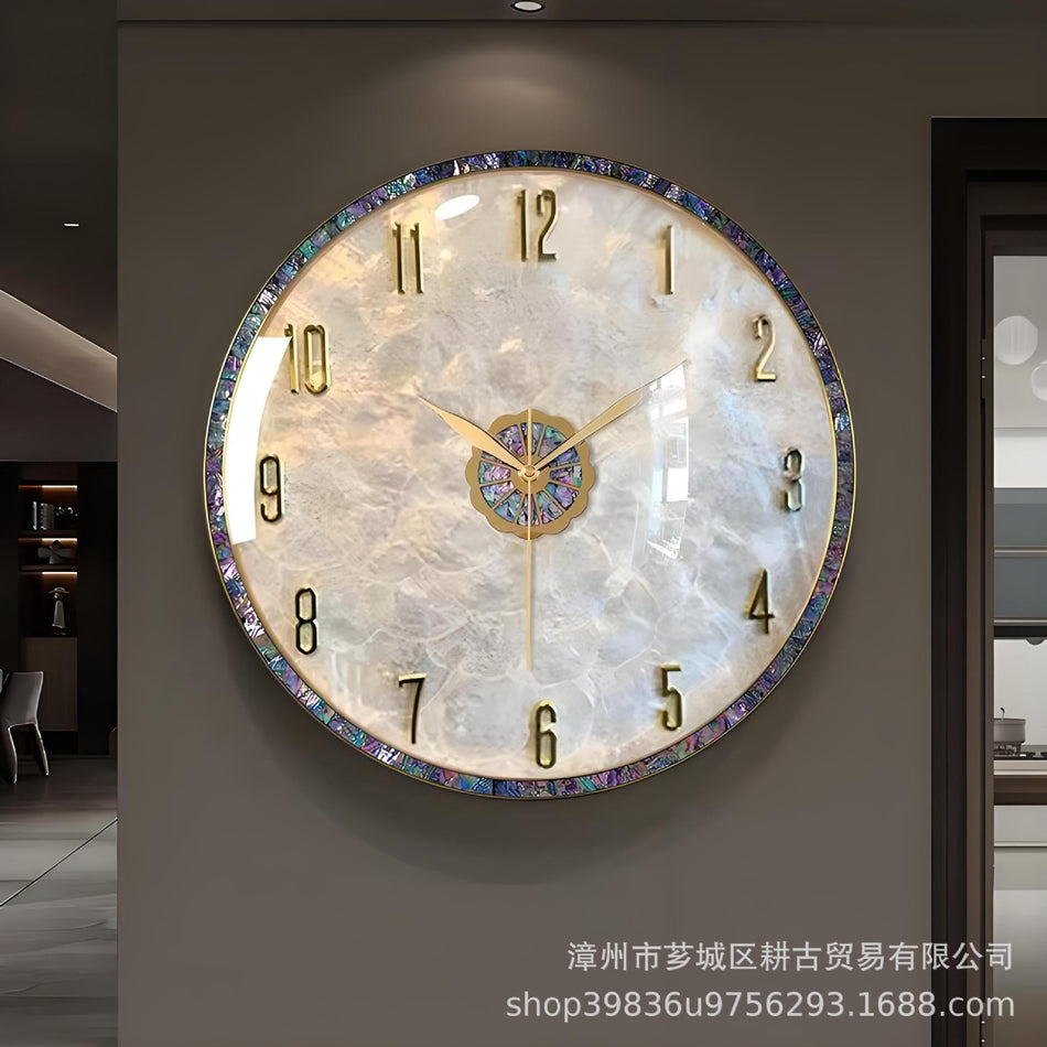 Modern Shell Wall Clock for Living Room 2025