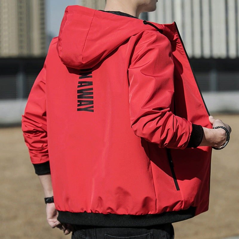 STOCK-Men’s Hooded Sports Jacket –  Korean Fashion Casual