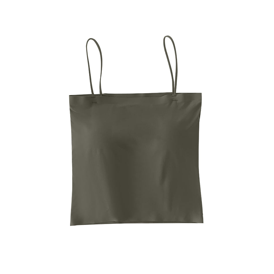 TSeamless Ice Silk Tube Camisole with Fixed Cup