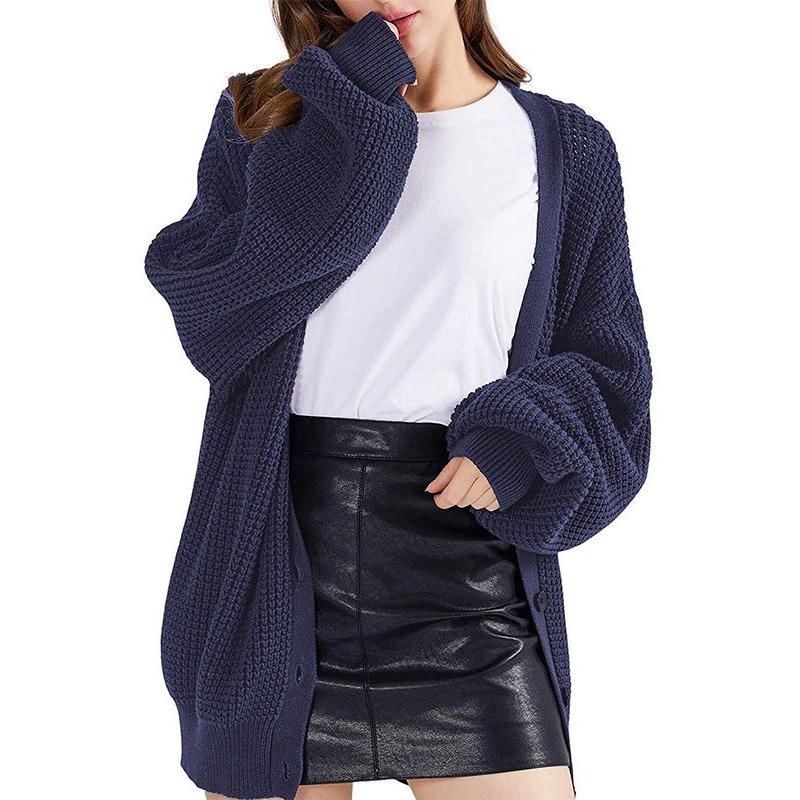 Women’s Autumn/Winter Loose Single-Breasted Knit Cardigan