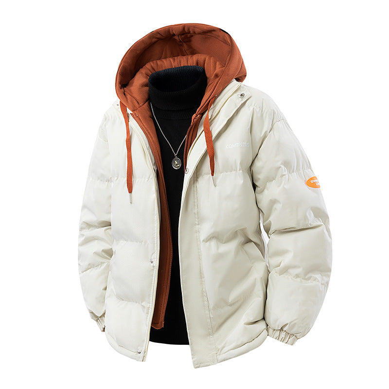 Men’s Contrast Color Warm Outdoor Cotton Jacket