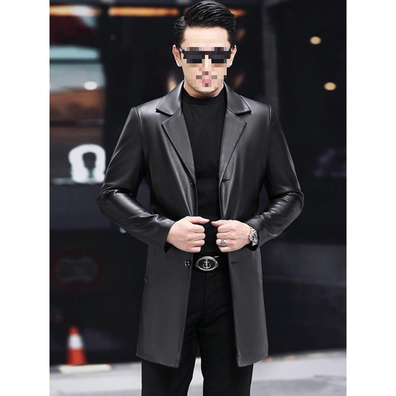 Men’s Korean Style Trench Coat – Loose Mid-Length Overcoat