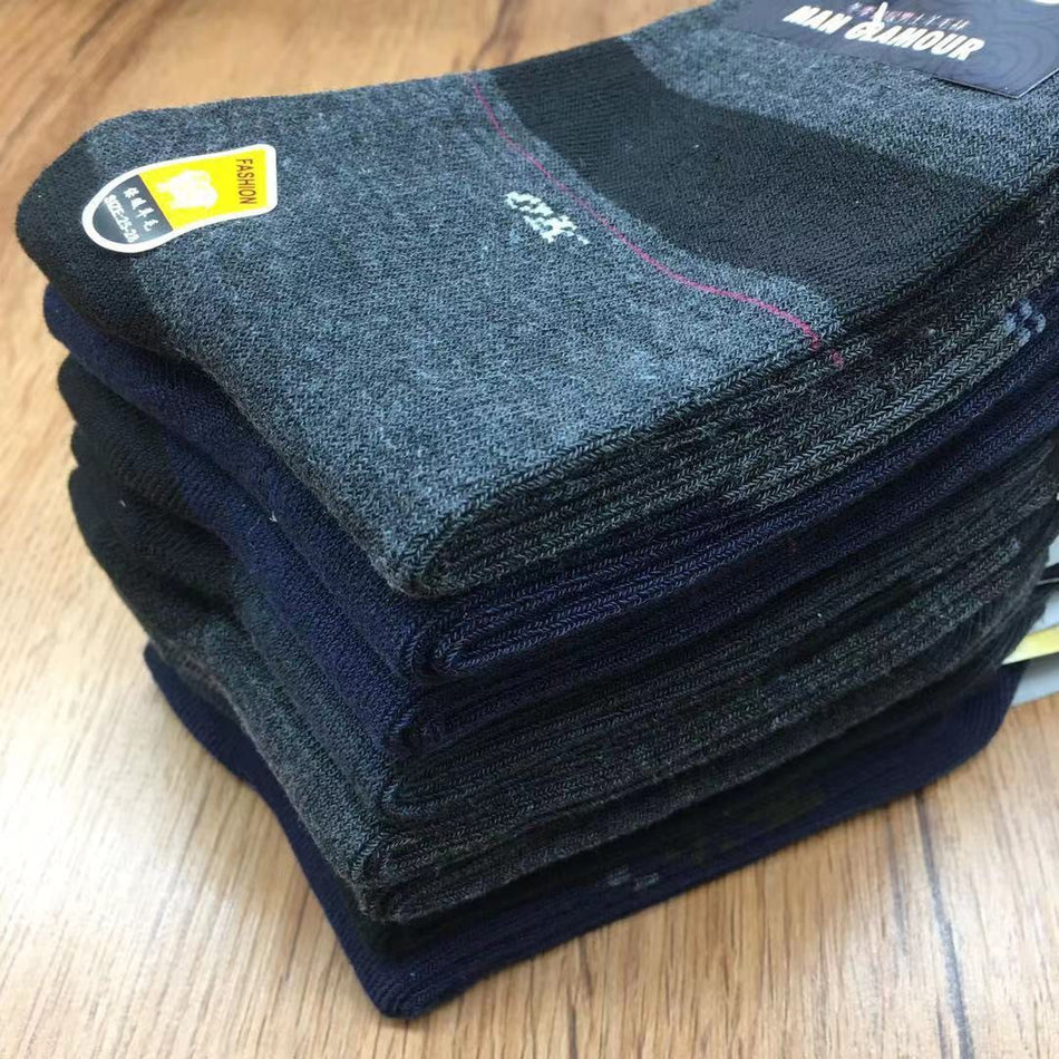 (12-Pack)- Mens Cotton Socks – Everyday Winter Essentials