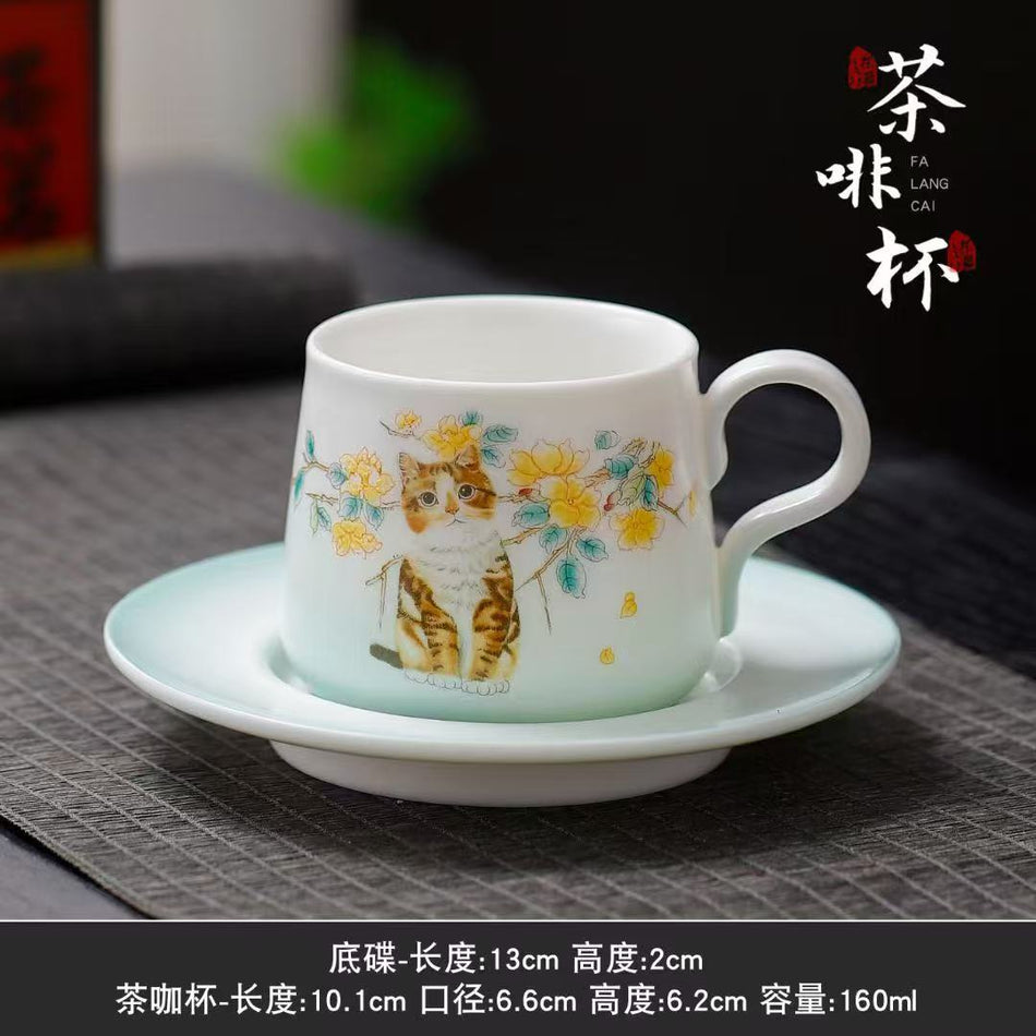 Jadeite Matte Tea & Coffee Cup Large Capacity Business Gift