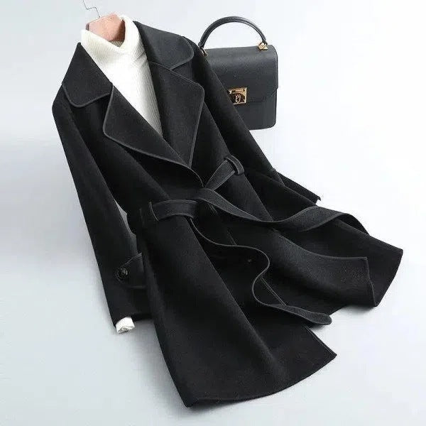 INSTOCK-Cashmere Plush Mid-Length Coat