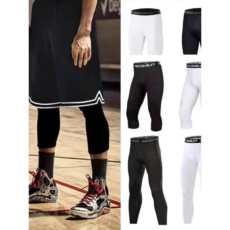 Men’s Basketball Tight Cropped Sports Fitness Pants