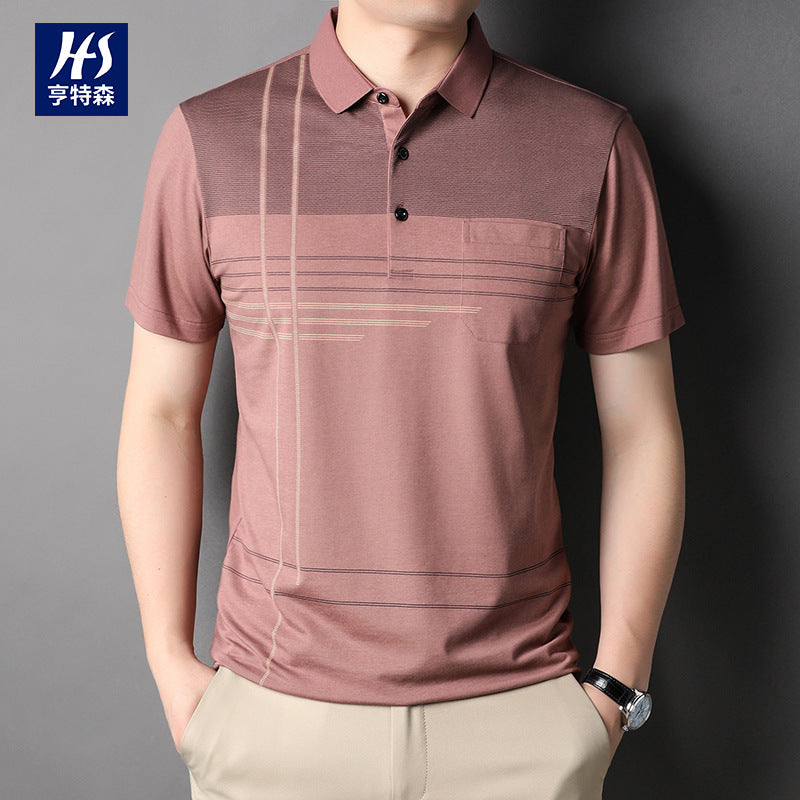 STOCK-Ice Silk Polo T-Shirt with Pocket for Men Nepal