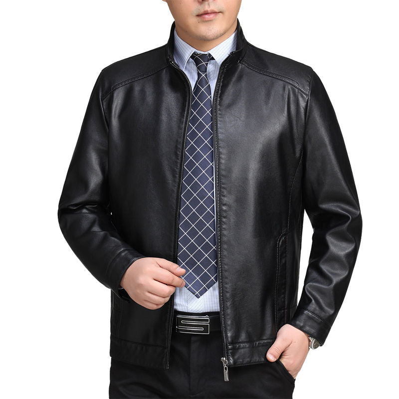 Haining Sheepskin Leather Jacket Men | Spring Autumn Dad Fashion