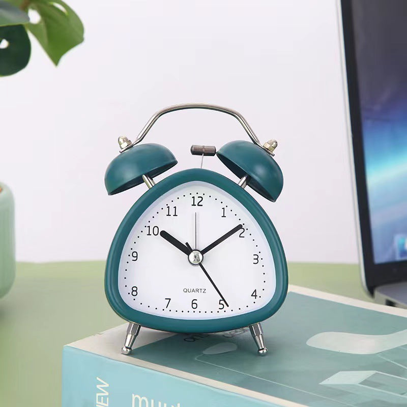 3-Inch Cartoon Metal Bell Mini Alarm Clock for Students
