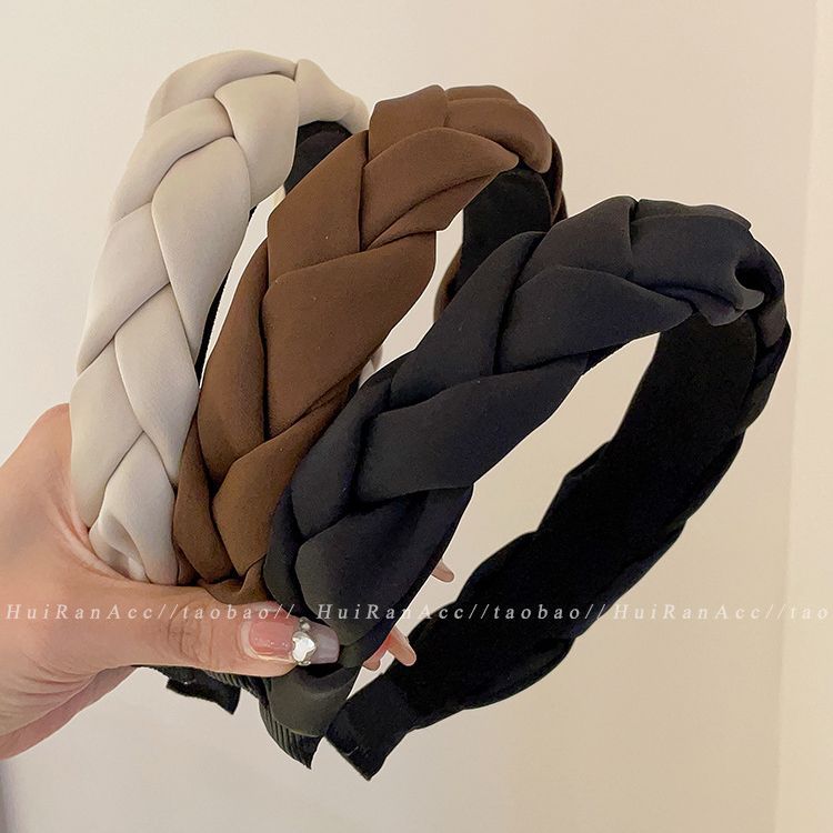 Woven Twist Hair Hoop – Womens Wide High-Top Headband