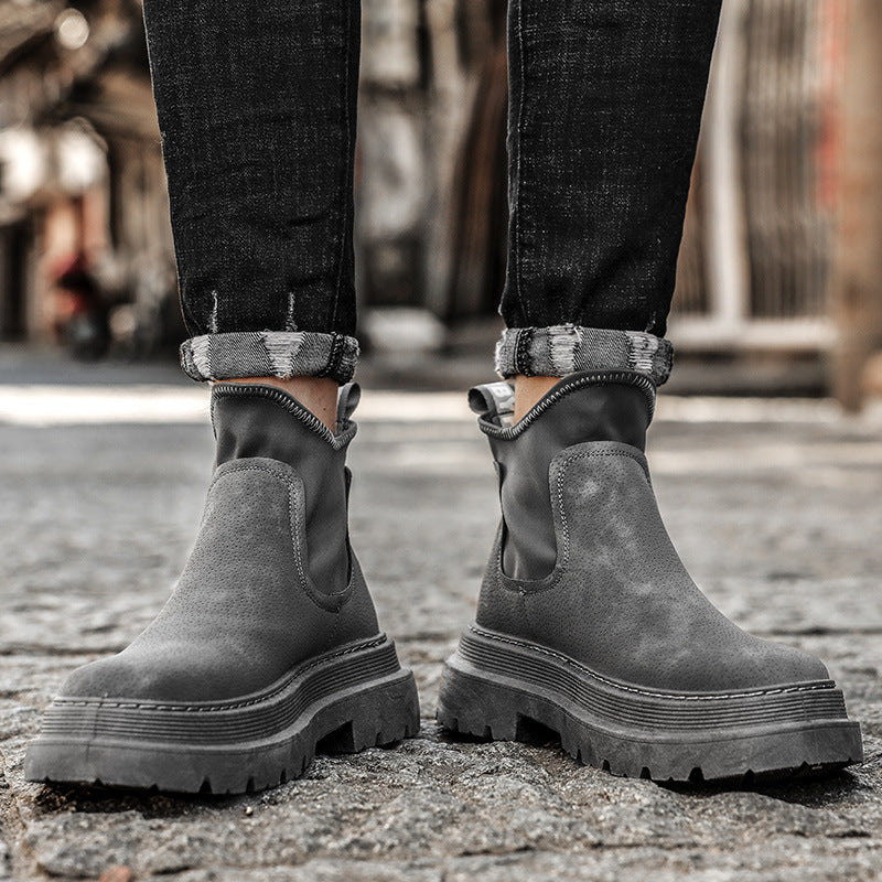 Men’s High-Top Thick-Soled Martin Outdoor Boots