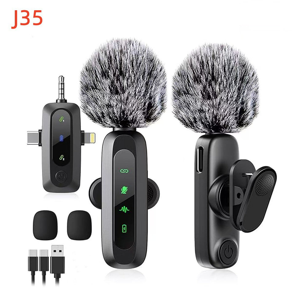 J3 Wireless Collar Mic – 3-in-1 Interface Noise-Reducing Private