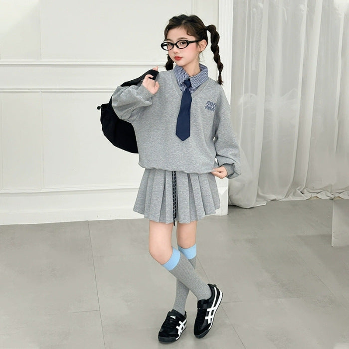 Girls Lapel Skirt Set – Spring Autumn Outfit Suit – Baby & Children's Outfits – Image 6