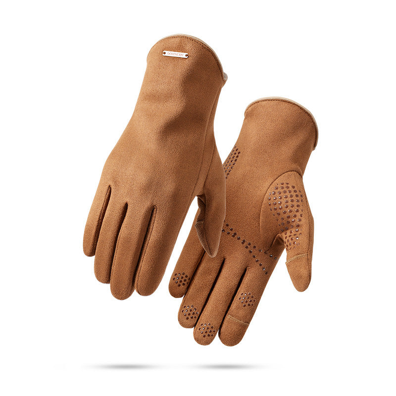 Men’s Autumn & Winter Suede Touchscreen Gloves