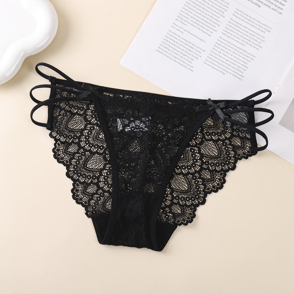 STOCK - Women's Lace Low Waist Breathable Briefs