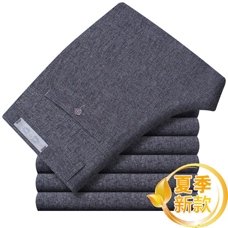 INSTOCK-Ice Silk Linen Casual Pants