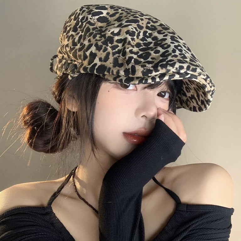 Leopard Print Forward Cap