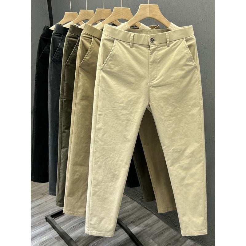 Thin Cotton Straight Pants Men Summer