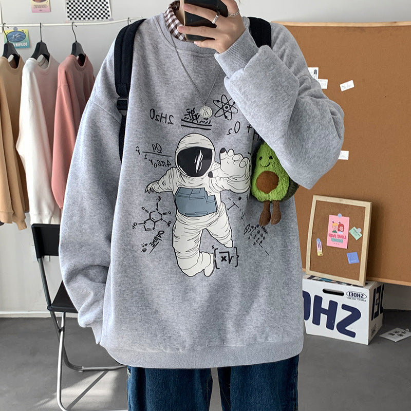 STOCK-Oversize Fleece-Lined Crewneck Sweatshirt – American Style
