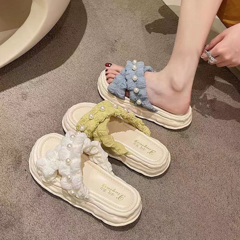 STOCK-Fairy Pearl Sandals for Women – Elegant Summer Footwear
