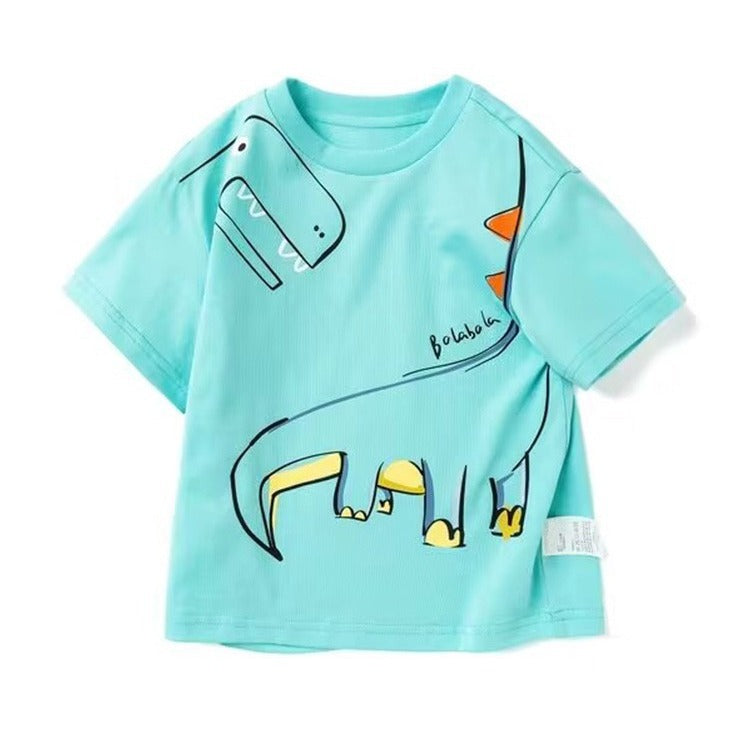 Boys' Summer Cartoon Cotton T-Shirt – 2024 Soft & Comfy